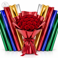 Papier d'emballage pour fleurs, boutique de cadeaux, imperméable, matériaux d'emballage pour bouquets, feuilles d'emballage florales pour fleuristes, 20 feuilles/paquet
