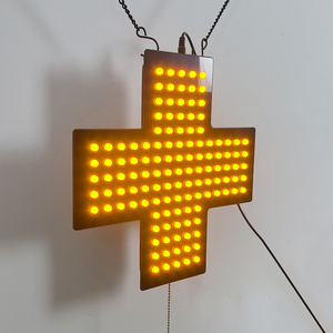 Tanda silang Led kuning mengkilap tinggi, gantung di dalam ruangan 30*30CM, cocok untuk fasilitas perawatan kesehatan dan wajan - Product Image 2