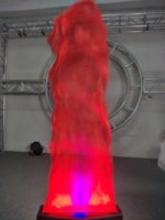 Machine à Effets de Flamme Électrique Rouge 1,8 m avec Double Souffleur pour Scène DJ, Discothèque, Fêtes, Toile de Fond en Tissu de Soie, Effet Flamme LED