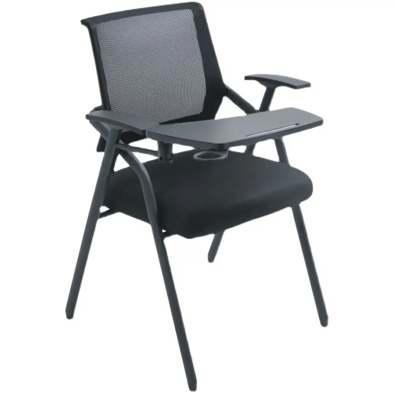 Silla ergonómica de entrenamiento para sala de reuniones, silla de conferencia con almohadilla de escritura, venta al por mayor