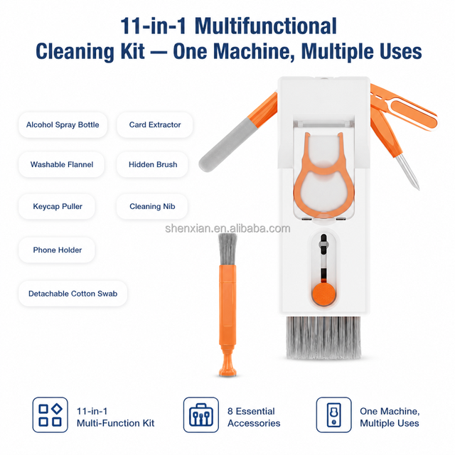 Viros Electronics Cleaning Kit 7 in 1 Multi Function Tool Keycap Puller Precision Scraper Brush for Keyboard Earbuds Phone