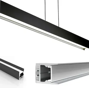 Bande led suspendue linéaire, extrusion de canal <span class=keywords><strong>alu</strong></span> avec couvercle de diffuseur PC, <span class=keywords><strong>profil</strong></span> led en aluminium, vente d'usine - Product Image 1