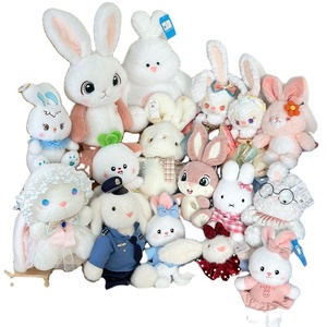 44 styles de jouets en peluche lapin, animaux en peluche classiques en tissu vison, poupée lapin blanc douce, idéale pour les cadeaux promotionnels, lapin de Pâques - Product Image 1