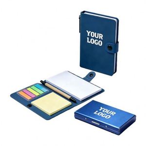 Wholesale Cover Small Notebook <b>Sticky</b> <b>Notes</b> Custom Logo Kraft Notepad With Pen for Office Business Promo Gift - Product Image 1
