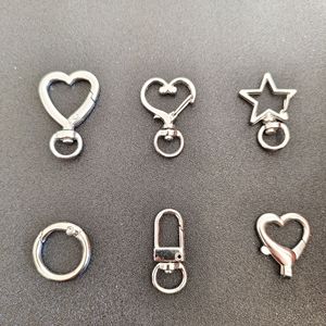 Wanyong Jewelry - Fermoir mousqueton à ressort en alliage de zinc, motifs cœur et étoile, pour fabrication de bijoux DIY, finition argentée - Product Image 1
