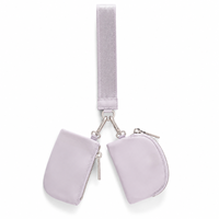 Pochette élégante en cuir rose, double compartiment, avec dragonne, fermeture éclair dorée, porte-clés et porte-rouge à lèvres, entrepôt USA