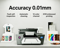 Nueva Impresora de Inyección de Tinta UV de Cama Plana Xin Wancai A3 4060 DX7 de Alta Precisión con Pantalla Táctil Portátil, Sin Bordes, Flexible para Todos los Materiales