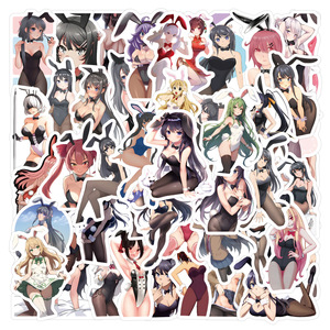60 pz/borsa nuovo Design impermeabile amovibile Anime <span class=keywords><strong>coniglietto</strong></span> adesivi per Skateboard decorazione del Computer portatile del telefono - Product Image 1