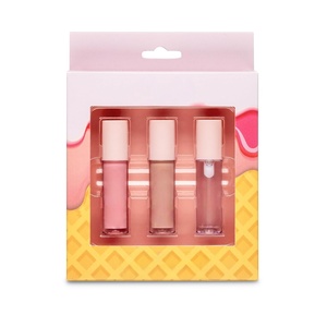 Baume à lèvres liquide hydratant vitaminé, teinte transparente marron, cadeau fruité, gloss repulpant, huile à lèvres végétalienne rose changeante de couleur selon le pH - Product Image 1