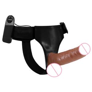 2021 nuevo Control remoto de vibración de velocidad Variable, consolador de <span class=keywords><strong>doble</strong></span> penetración con correa <span class=keywords><strong>suave</strong></span>, pene con cinturón para mujeres, Sexo lésbico - Product Image 1