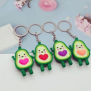 Doll <strong>Keychain</strong> Custom Bag DIY Mini Sax Avocado Cute Creative Cartoon 3D llaveros CHAVEIRO Silicone Rubber Yarn Doll <strong>Keychain</strong> - Product Image 2