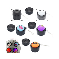 Porte-clés lumineux LED en forme de boulette pour Halloween, jouet sensoriel anti-stress, breloque de sac mignonne
