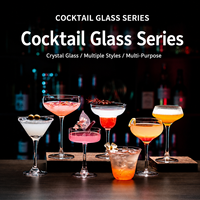 Verre à cocktail Martini en cristal haut de gamme, à pied haut, texturé, pour Margarita, vin, bar, hôtel, restaurant, fête, vente en gros