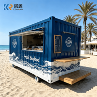 Cuisine extérieure professionnelle en conteneur, chariot de nourriture de rue, restaurant, bar, remorque mobile