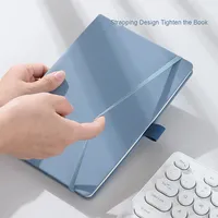 Journal à couverture rigide en cuir pour ordinateur de bureau A5 personnalisé écologique avec bracelet et logo personnalisé