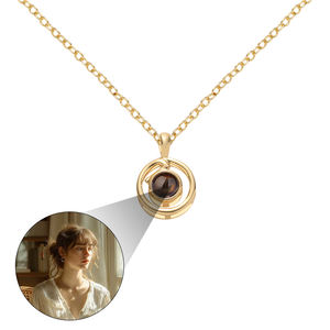사진 프로젝션과 2025 사용자 정의 사진 목걸이 패션 쥬얼리 링크 체인 지르콘 기념 매력 생일 선물 드롭 배송 - Product Image 1