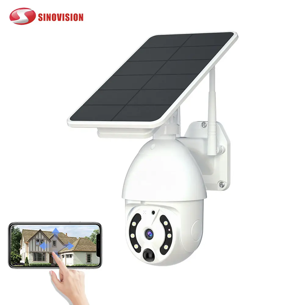 공장 가격 3G 4G sim 태양 카메라 무선 와이파이 ptz 야외 태양 보안 경보 1080p 3mp 카메라 8W 태양 전지 패널