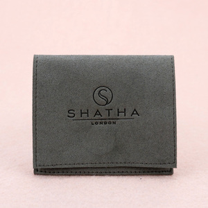 Pochettes à bijoux en microfibre suédée de luxe, design personnalisé 2024, logo imprimé sur mesure, pochette en velours, emballage et présentation de bijoux - Product Image 3