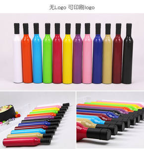 Personalisierter Druck Werbe Geschäftsgeschenk <span class=keywords><strong>Promotion</strong></span> Reise Regenschirm Sonnenschirm 3-Fach Faltbar Logo Weinleseflaschen-Regenschirme - Product Image 3