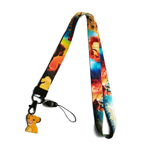 Correa <span class=keywords><strong>de</strong></span> cuello para teléfono móvil <span class=keywords><strong>de</strong></span> poliéster ecológico con diseño <span class=keywords><strong>de</strong></span> dibujos animados, colorida, con colgante y tarjetero, tejido plano ancho con transferencia térmica - Product Image 5