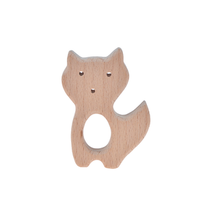 Top Qualité Fabricant Produire Sécurité Bébé Dentition Jouets <span class=keywords><strong>renard</strong></span> Animal <span class=keywords><strong>En</strong></span> <span class=keywords><strong>Bois</strong></span> de Dentition - Product Image 1