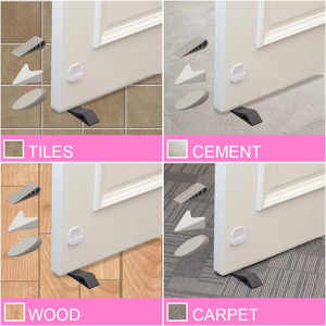 Butées de <span class=keywords><strong>porte</strong></span> portables en caoutchouc gris pour chambres à coucher – Vente en gros, robustes, durables et écologiques - Product Image 4