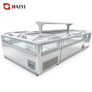 Congelador Comercial Tipo Isla con Ventana, Congelador Combinado Tipo Isla para Supermercado, Refrigerador - Product Image 1