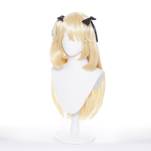 Ainizi Parrucche Cosplay Sintetiche Resistenti al Calore da 70cm, Coda di Cavallo Bionda da Genshin Impact - Product Image 5