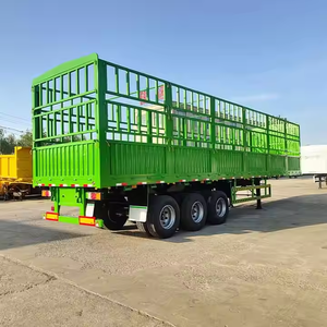 Semirremolque de Caja de Transporte Pesado de 3 Ejes con Paredes Laterales Abatibles para Ganado y Vallas, de Fábrica - Product Image 5