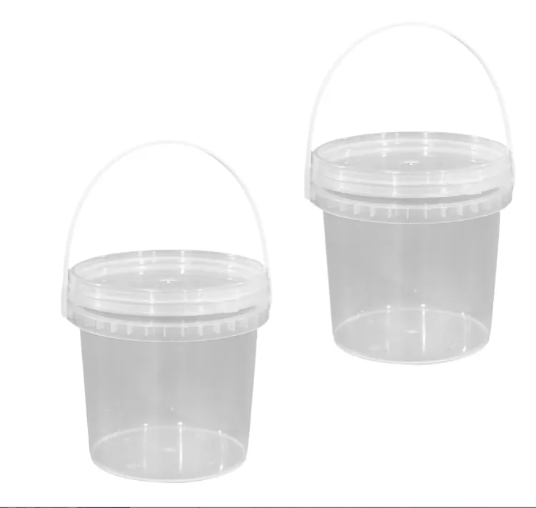 ふた付き透明プラスチック容器アイスクリームバケツ食品貯蔵容器冷凍庫貯蔵バケツ丸いプラスチックバケツ