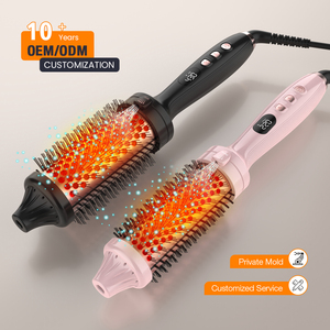 แปรงจัดแต่งทรงผมแบบมืออาชีพ ใช้ความร้อน อินฟราเรด พลาสมา ประจุลบ ป้องกันผมชี้ฟู เพิ่มวอลลุ่ม ดูแลเส้นผม ขนาด 38 มม. 45 มม. รับผลิตแบบ OEM ODM พร้อมโลโก้ตามสั่ง - Product Image 1