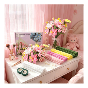ชุดอุปกรณ์การศึกษา DIY ลวดเชนิลล์นุ่ม วัสดุทำความสะอาดท่อ สำหรับเด็ก กิจกรรมการเรียนรู้แสนสนุก และงานประดิษฐ์ตกแต่ง ลวดทำความสะอาดท่อ - Product Image 6