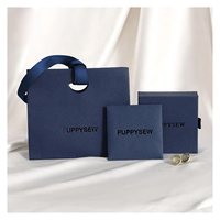 Boîte à tiroirs à bijoux coulissants avec logo personnalisé boîte en carton ensemble avec sac en papier pour bijoux bague boucle d'oreille collier bijoux