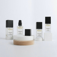 Flacons de lotion en verre transparent et givré classiques de 100 ml, emballages de soins de la peau de luxe personnalisés OEM/ODM