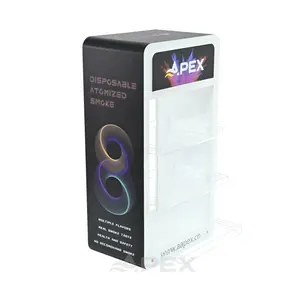 APEX 3 Drawers Tiered Desk Display Stand Acrylic Table Top Display Stand For Smoke Shop