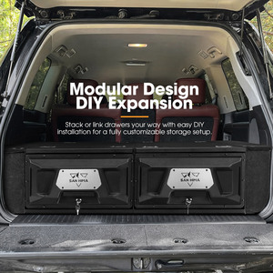 Organiseur de coffre de voiture étanche SAN HIMA UTE 4x4, tiroir multi-compartiments, rangement pour pick-up, tiroir de lit de camionnette, tiroir de véhicule de 700 mm - Product Image 3