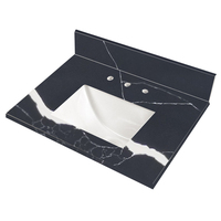 Comptoir en pierre de Quartz artificielle carrera 36x22 pouces, dessus de vanité en Quartz pour salle de bain