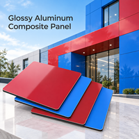 Panneau composite en aluminium blanc brillant revêtu FEVE 4 mm 1220x2440 mm, plaque ACP pour panneaux de façade architecturale