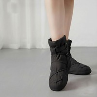 Chaussons de danse de ballet chauds d'hiver BW120 pour femmes, bottes d'entraînement doublées en coton, chaussures de ballet en coton pour l'échauffement pour enfants et adultes