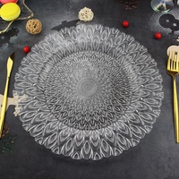 Assiettes et Plats Classiques en Verre – Assiettes de Présentation et Sous-assiettes Transparentes Sans Plomb pour Fêtes, Mariages et Événements – Vente en Gros