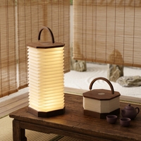 Nouvelle Lampe de Table LED Pliante Tendance 2026, Lampe Verticale Accordion, Veilleuse de Lecture en Bois, Vente Chaude, Idéale pour Chambre à Coucher et Cadeaux d'Affaires