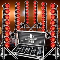 Sistema de Iluminación para DJ de 800W, Luces Cegadoras RGB Blanco Cálido Ámbar, Luces Estroboscópicas LED Impermeables IP65 para Escenarios, Fiestas, Conciertos y Eventos al Aire Libre