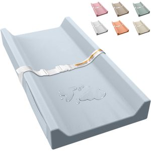 Portable Waterproof Baby <b>Changing</b> Pad With Safety Strap For Newborns Solid Color Pu Material - Product Image 1