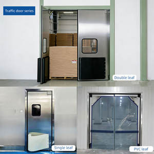 Ticari süpermarket soğuk oda depolama paslanmaz çelik salıncak mutfak kapı çarpışma geçirmez darbe kapı - Product Image 5