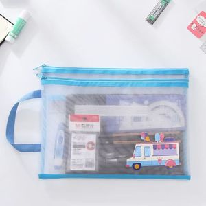 Tùy chỉnh in dễ thương phim hoạt hình A4 đôi túi lưới nylon dây kéo túi tài liệu sinh viên tập tin chủ xử lý cho Văn Phòng TrườNg nộp hồ sơ - Product Image 3