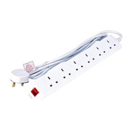 Multiprise britannique 1/2/4/6 prises, 13A 250V BS1363, câble d'extension secteur 3G1.25mm²