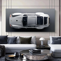 Décoration d'intérieur moderne : Tableau en porcelaine cristalline de luxe sur le thème des voitures de sport de course, Affiches et impressions sur le thème de la course automobile, Art mural de supercars