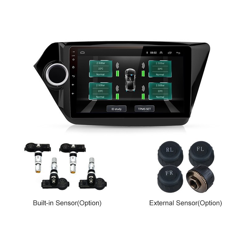 Система сигнализации контроля давления в шинах Junsun-USB, TPMS с 4 внутренними датчиками, навигация автомобильного DVD-плеера, автомобильные аксессуары