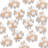OEM Vente en gros 21mm Perles florales en strass, cristaux brillants, pierres précieuses, pierres à dos plat pour bijoux, artisanat, vêtements, cheveux, bricolage, mariage