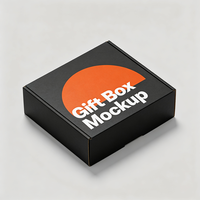 Modern Digital Printed Geometric Gift Box Orange Black Corrugated Cardboard Mailer Box Wholesale